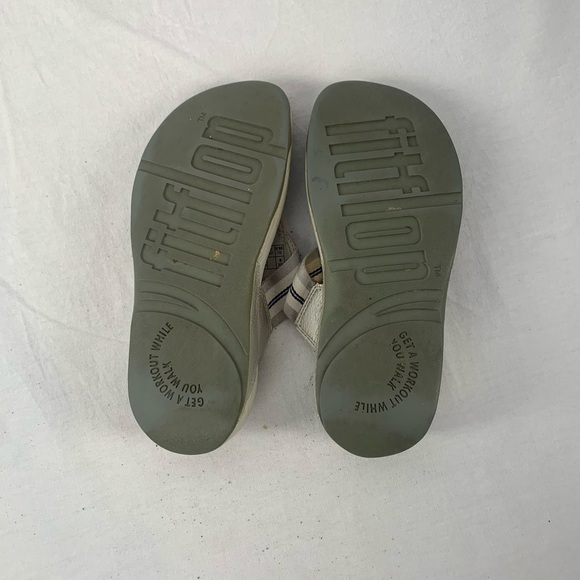 Fit Flop WALKSTAR Webbing Toe-Post Sandals in Grey Size‎ 8 - Picture 5 of 6